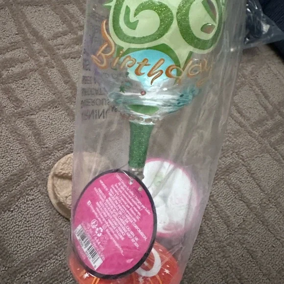 Lolita 60th Birthday Wine Glass - Colorful Celebration Design. NWT - Picture 9 of 10